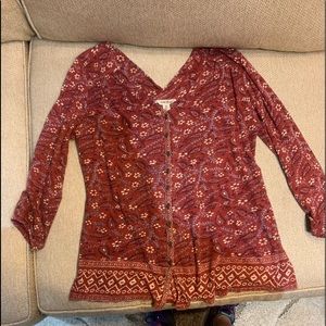 Lucky Brand Cotten Top Size Medium